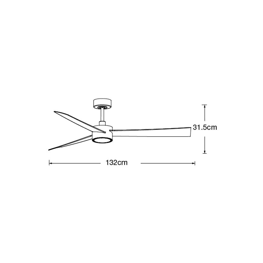 Lucci air 21610549- Ventilatore da soffitto dimmerabile a LED CLIMATE 1xGX53/12W/230V wenge/oro + telecomando