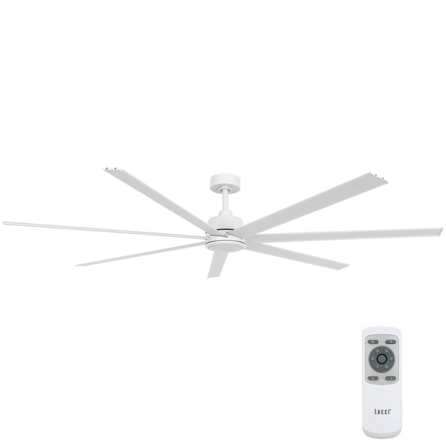 Lucci air 21610849 - Dimmerabile ceiling fan ATLANTA 1xGX53/12W/230V white+ + telecomando