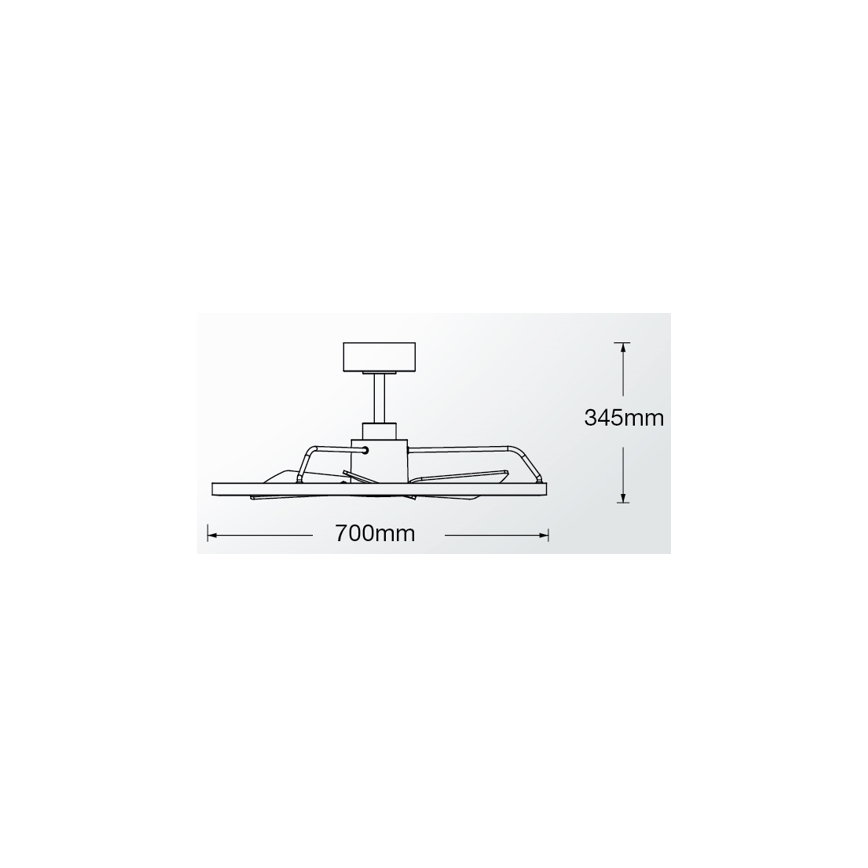 Lucci air 21611749 - Ventilateur de plafond à intensité variable CESSNA LED/36W/230V 3000/4000/5000K chrome mat + télécommande