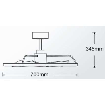 Lucci Air 21612286 - Ventilatore da soffitto dimmerabile a LED CESSNA LED/36W/230V 3000/4000/5000K bianco + telecomando