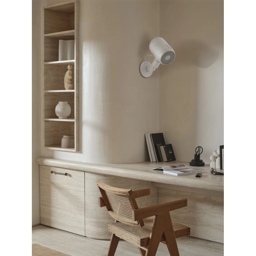 Lucci Air 21612549 - Ventilatore da parete JET 32W/230V bianco + telecomando