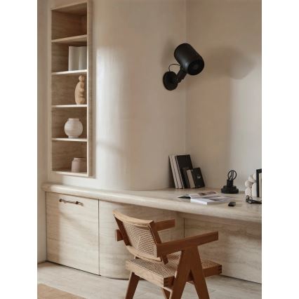Lucci Air 21612649 - Ventilateur mural JET 32W/230V noir + télécommande