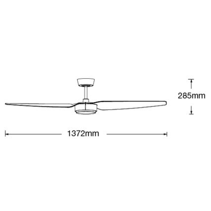Lucci air 21615449 - Ventilatore da soffitto CONDOR nero + telecomando