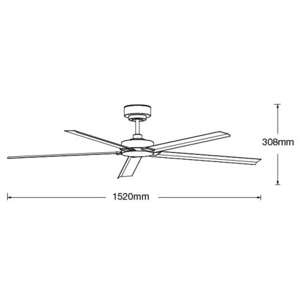 Lucci air 21616049 - Ventilateur de plafond MONZA IP55 blanc + télécommande