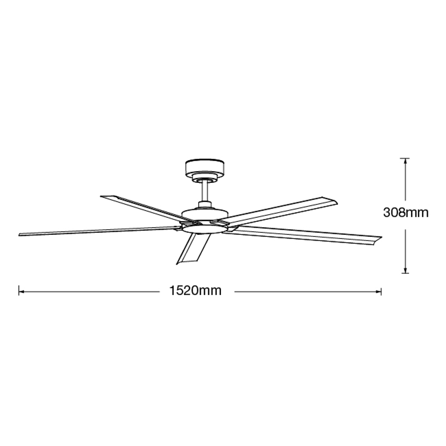 Lucci air 21616049 - Ventilateur de plafond MONZA IP55 blanc + télécommande