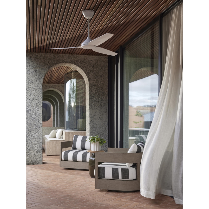 Lucci air 21616249 - Ventilatore da soffitto POLIS IP55 bianco + telecomando