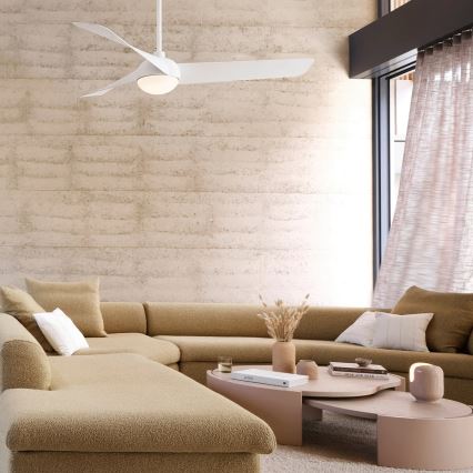 Lucci Air 21617049 - Ventilateur de plafond LED dimmable OSPREY 1xGX53/12W/230V Ø 132 cm blanc + télécommande