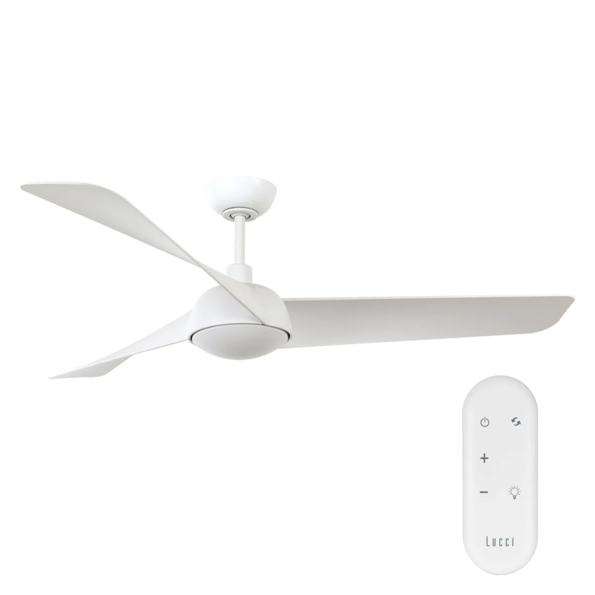 Lucci Air 21617049 - Ventilateur de plafond LED dimmable OSPREY 1xGX53/12W/230V Ø 132 cm blanc + télécommande