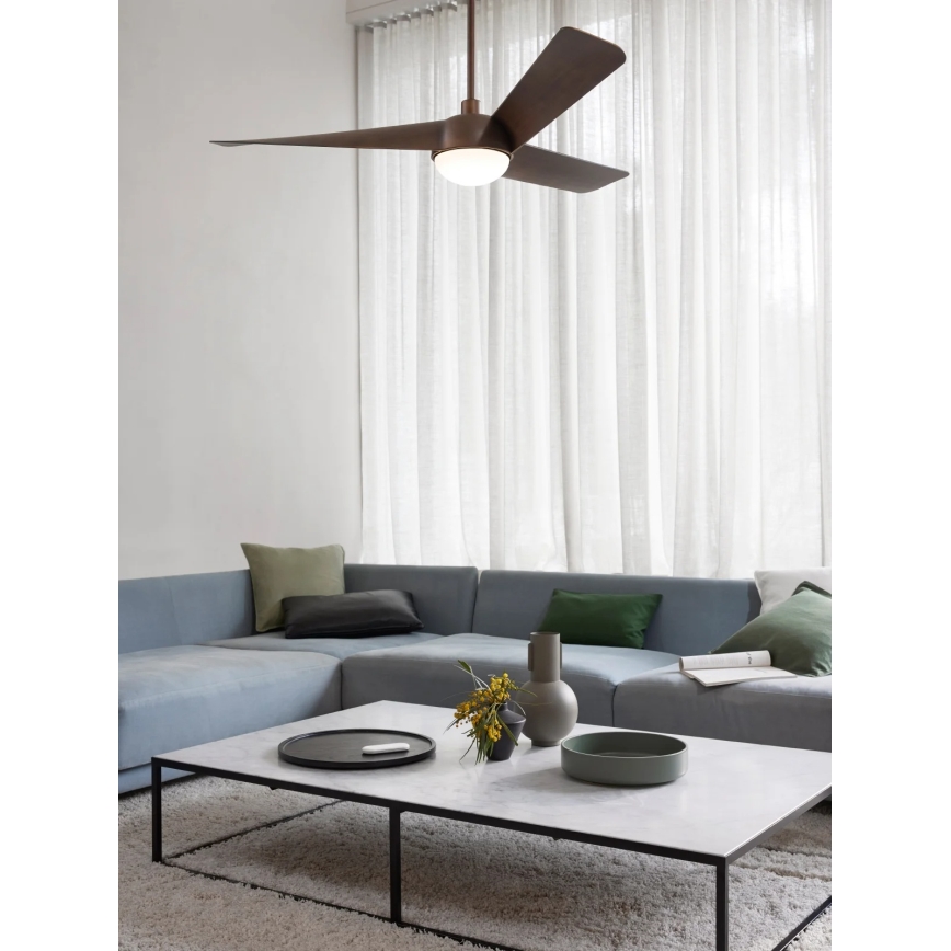 Lucci Air 21617249 - Ventilateur de plafond LED dimmable OSPREY 1xGX53/12W/230V diam. 132 cm bronze + télécommande