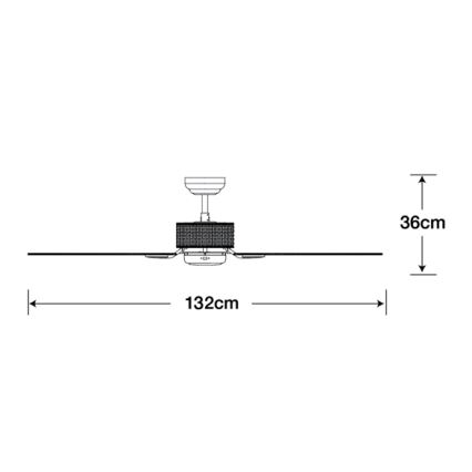 Lucci air 510297 - Ventilatore da soffitto FIJIAN bianco