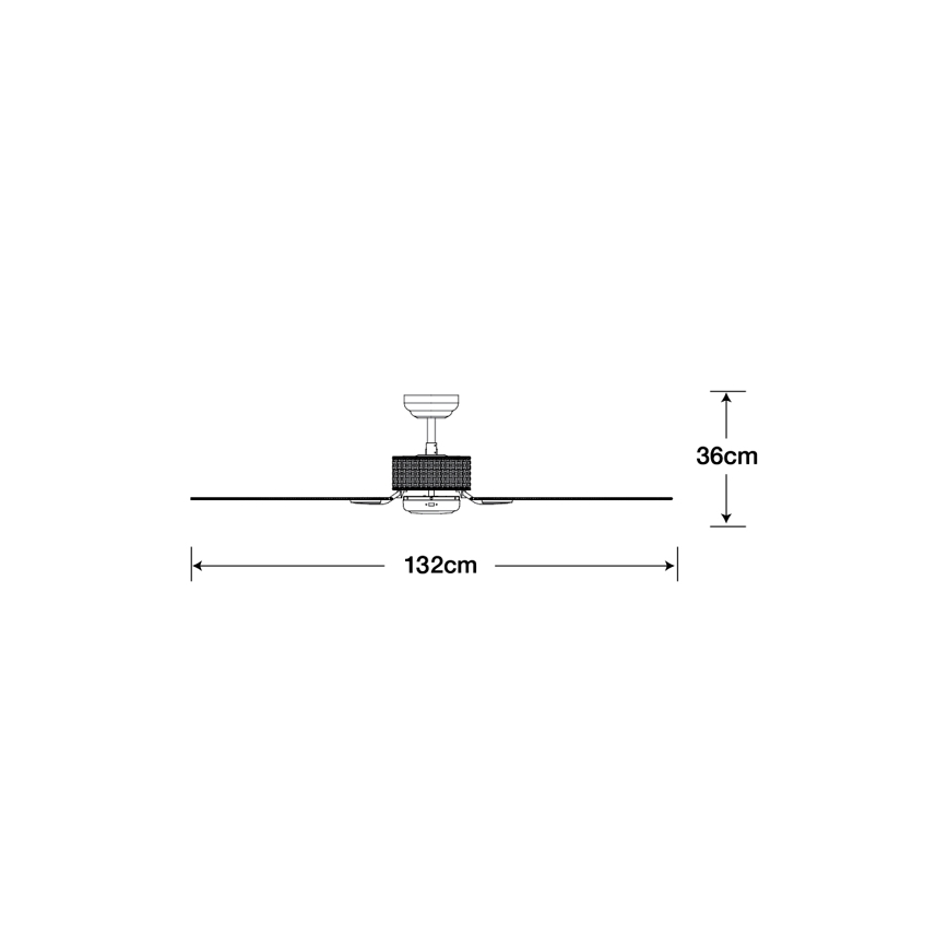 Lucci air 510297 - Ventilatore da soffitto FIJIAN bianco