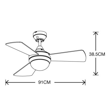 Lucci Air 512311 - Deckenventilator AIRLIE HUGGER 2xE27/15W/230V Holz/braun + Fernbedienung
