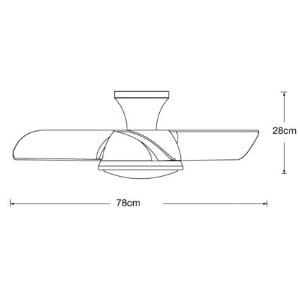Lucci air 513071 - Ventilatore da soffitto LED dimmerabile SYROS LED/18W/230V 3000/4000/6000K bianco + telecomando