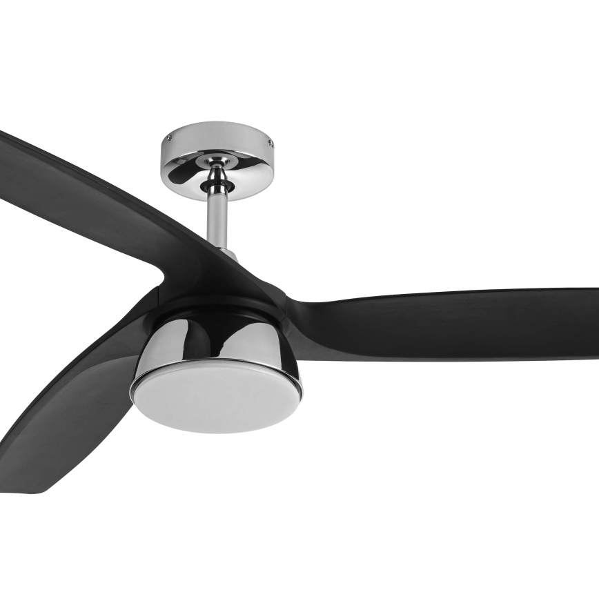 Lucci air 513072 - Ventilatore da soffitto dimmerabile a LED BRONX LED/18W/230V 3000/4000/6000K nero/cromo lucido + telecomando
