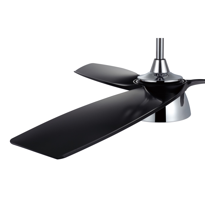 Lucci air 513072 - Ventilatore da soffitto dimmerabile a LED BRONX LED/18W/230V 3000/4000/6000K nero/cromo lucido + telecomando