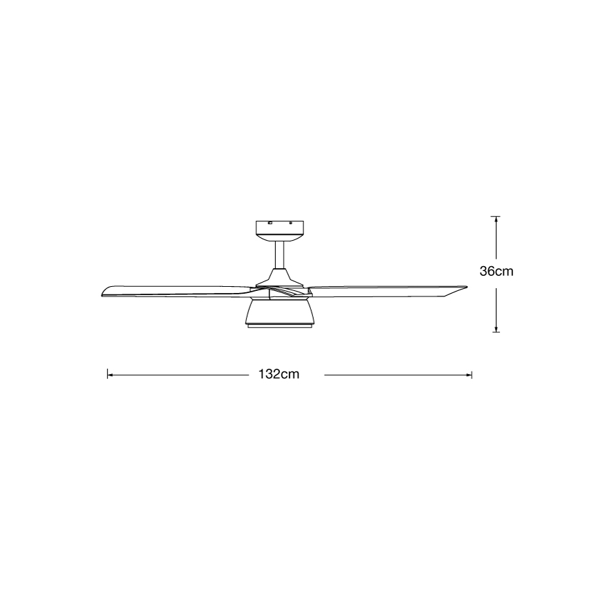 Lucci air 513072 - Ventilatore da soffitto dimmerabile a LED BRONX LED/18W/230V 3000/4000/6000K nero/cromo lucido + telecomando