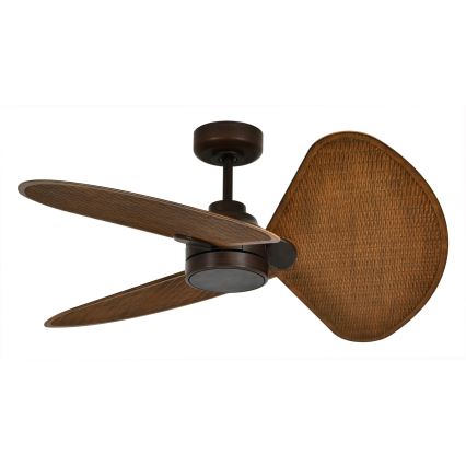 Lucci Air 51325649 - LED-dimmbarer Deckenventilator SABLE 1xGX53/12W/230V 3000/4000/5000K Ø 91,5 cm Braun + Fernbedienung