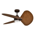 Lucci Air 51325649 - Ventilateur de plafond LED dimmable SABLE 1xGX53/12W/230V 3000/4000/5000K Ø 91,5 cm marron + télécommande