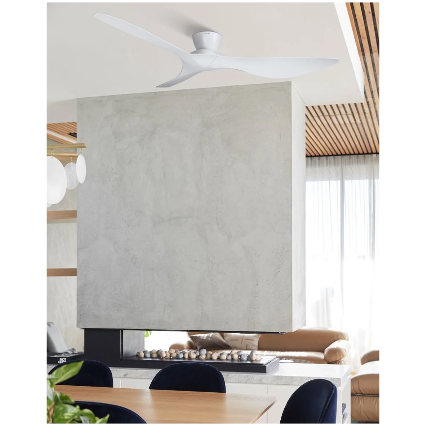 Lucci Air 514030 - Ventilateur de plafond KOTARA Ø 137 cm, blanc, avec télécommande