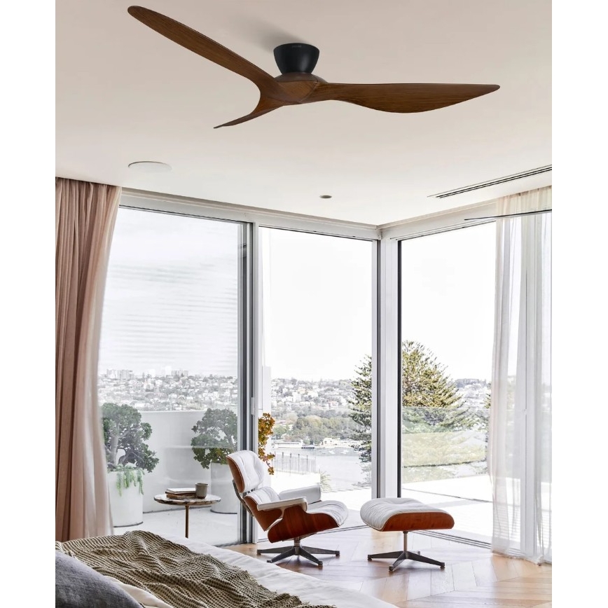 Lucci Air 514032 - Ventilatore da soffitto KOTARA Ø 137 cm marrone/nero + telecomando