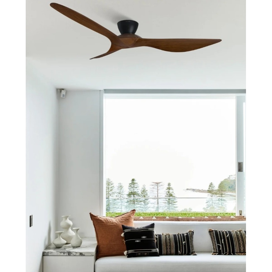 Lucci Air 514032 - Ventilatore da soffitto KOTARA Ø 137 cm marrone/nero + telecomando