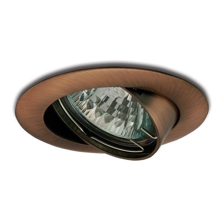 Luce da incasso inclinabile 1xGU5,3/50W/12V rame