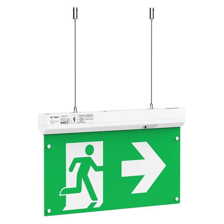 Luce di emergenza a LED EMERGENCY EXIT LED/2,5W/230V 4in1 6000K