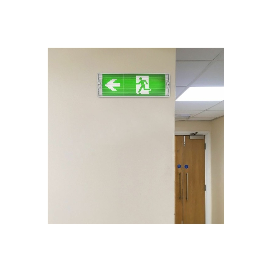 Luce di emergenza a LED EMERGENCY EXIT LED/3W/230V 6400K IP65