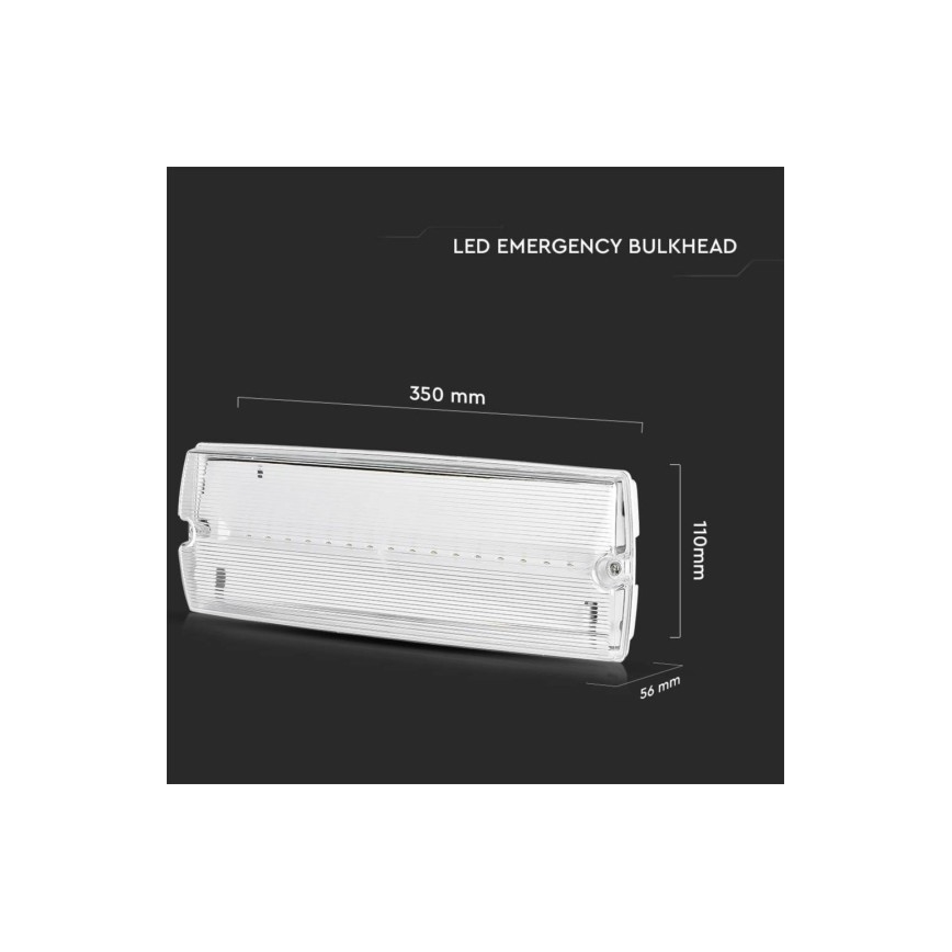 Luce di emergenza a LED EMERGENCY EXIT LED/3W/230V 6400K IP65