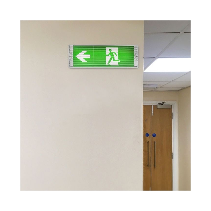 Luce di emergenza a LED EMERGENCY EXIT LED/3W/230V IP65 6000K 1200mAh