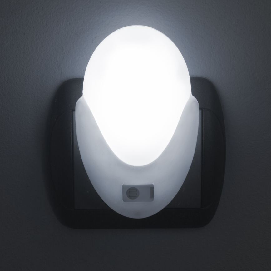 Luce di orientamento a presa LED con sensore crepuscolare LED/1W/230V