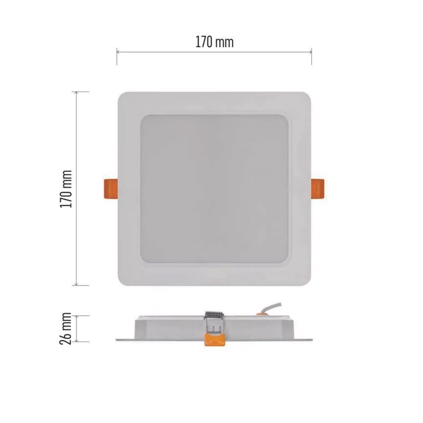 Luce LED da incasso LED/18W/230V 17x17 cm bianco
