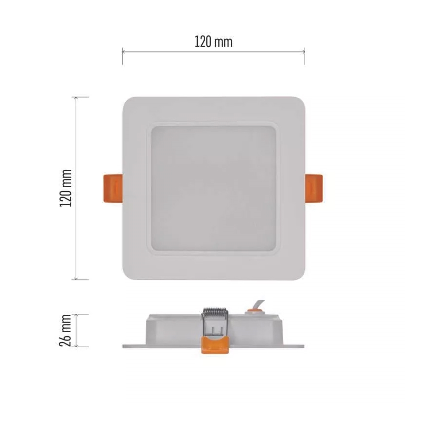Luce LED da incasso LED/9W/230V 12x12 cm bianco
