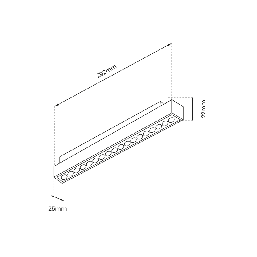Luce LED da incasso MAGNETIC TRACK LED/18W/48V 4000K