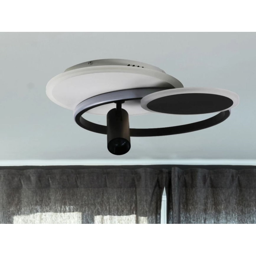 Plafoniera LED dimmerabile LED/65W/230V 3000-6500K bianco/nero + telecomando