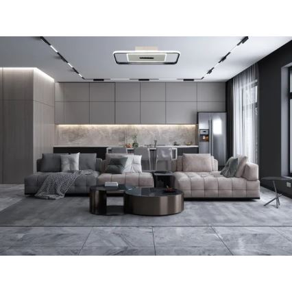 Plafoniera LED dimmerabile LED/75W/230V 3000-6500K bianco/nero + telecomando
