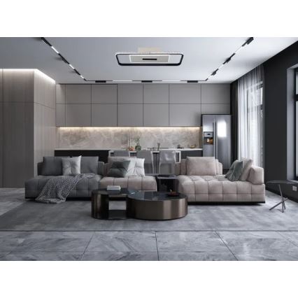 Plafoniera LED dimmerabile LED/75W/230V 3000-6500K bianco/nero + telecomando