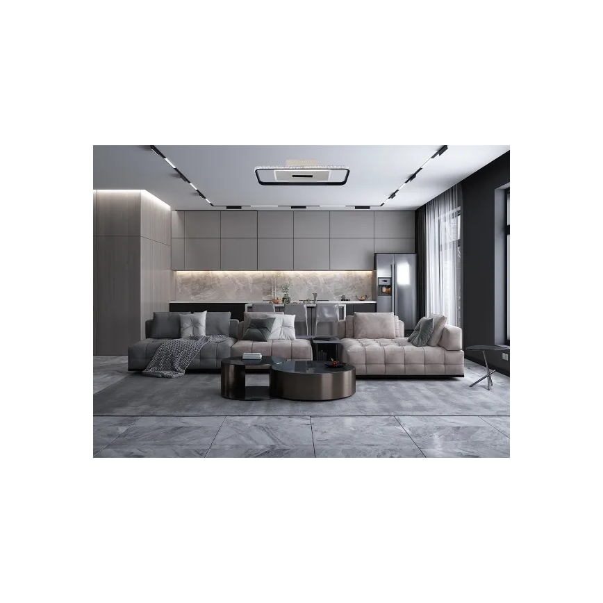 Plafoniera LED dimmerabile LED/75W/230V 3000-6500K bianco/nero + telecomando