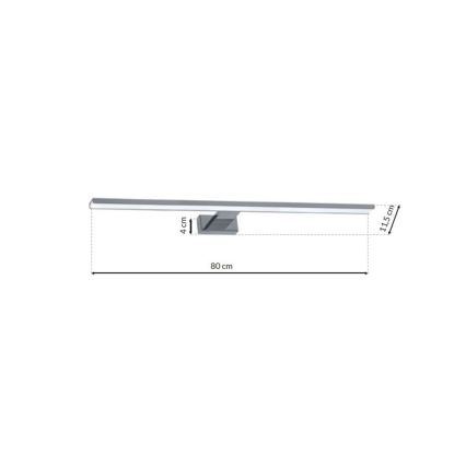 Luce LED per specchio da bagno SHINE LED/15W/230V 80 cm IP44 cromo lucido