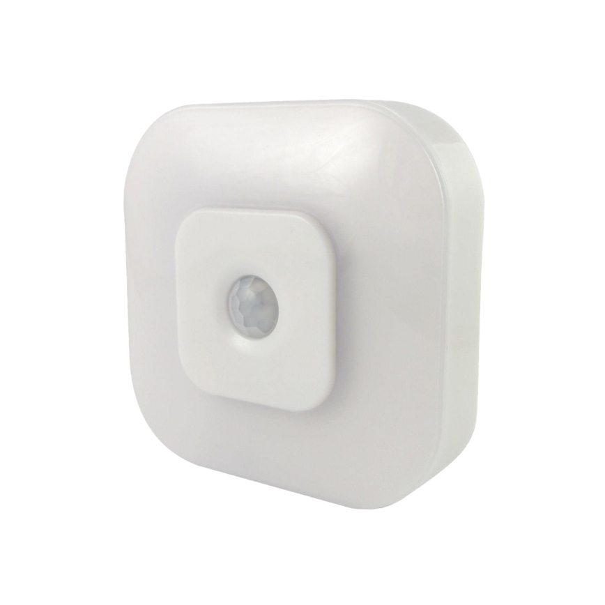 Luce notturna con sensore LED/0,5W/4,5V 3xAAA bianco
