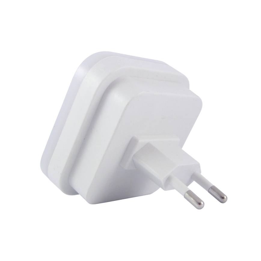 Luce notturna LED con sensore, 0,5 W, 230 V, bianca