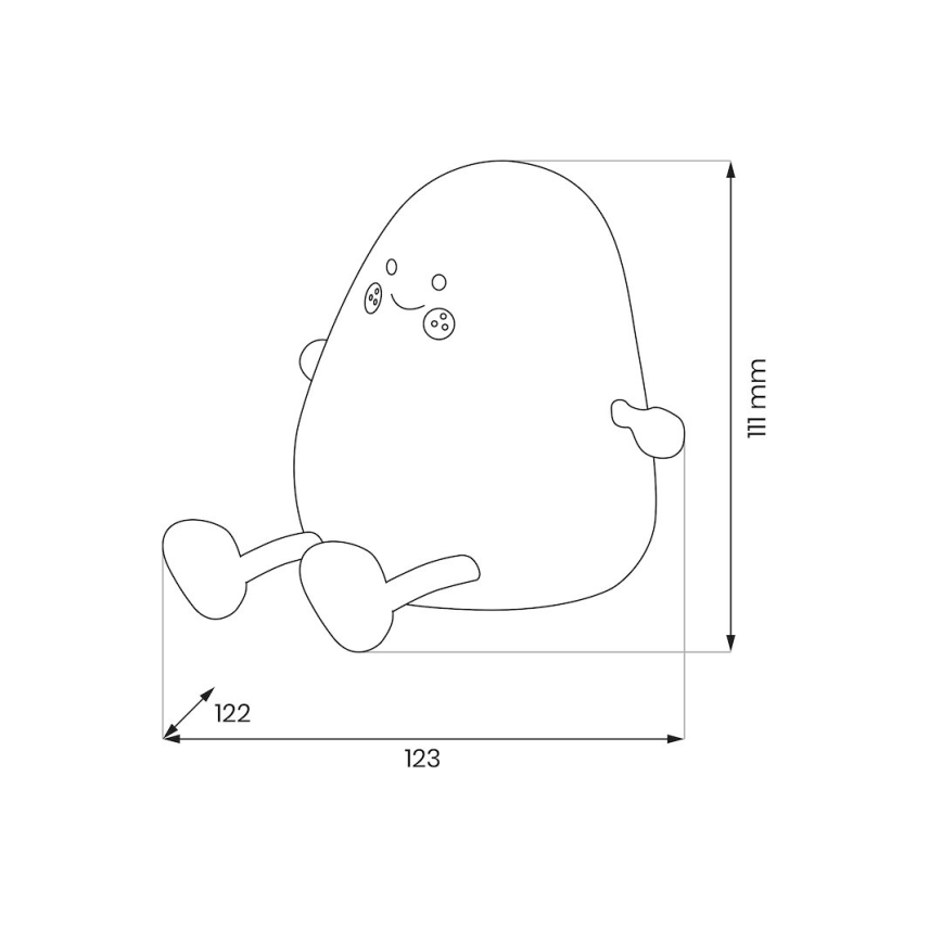 Luce notturna ricaricabile dimmerabile a sfioramento per bambini MANGO LED/2,5W/5V 800 mAh