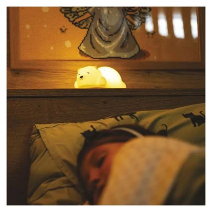 Lampada da notte LED RGB ricaricabile a sfioramento, 3,7 V 1200 mAh, orso