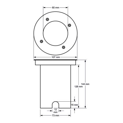 Luce per vialetti d'ingresso 1xGU10/35W/230V IP67 cromo opaco