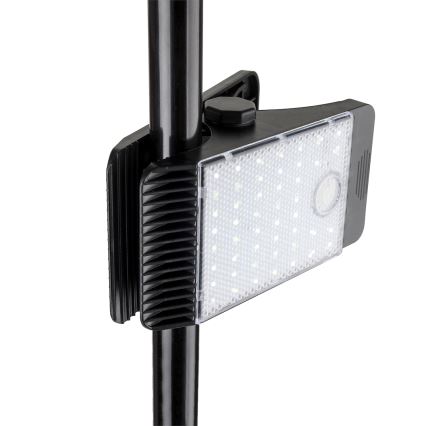 LED Luce solare con sensore crepuscolare e di movimento CLIPS LED/4W/1200 mAh 3,7V IP44 nero