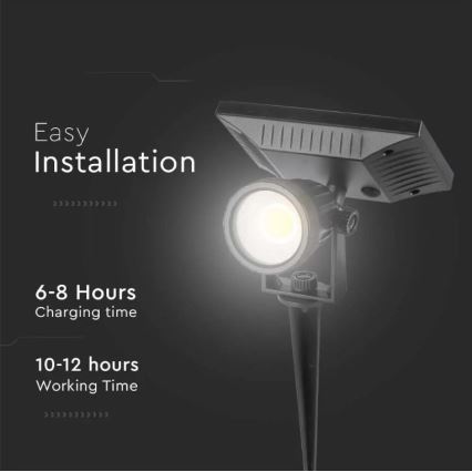 Luce solare LED SPIKE LED/2W/5,5V IP65 3000K