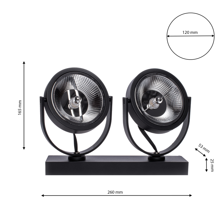 Luce Spot a LED LUGAR 2xAR111 - GU10/25W/230V