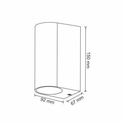 Luce Spot a parete da esterno BOSTON 2xGU10/10W/230V IP44