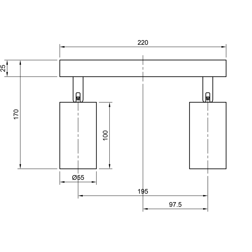 Luce Spot ANGIE 4xGU10/35W/230V bianco