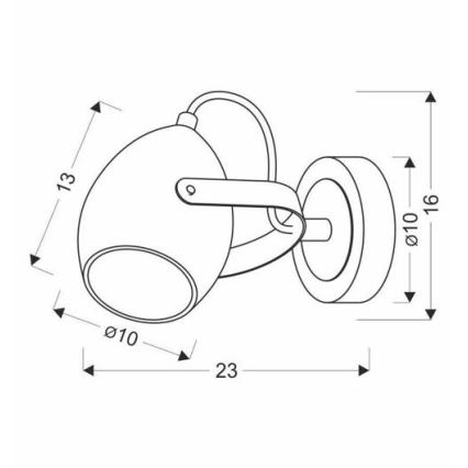 Luce Spot ANICA 1xE14/40W/230V nero/rame